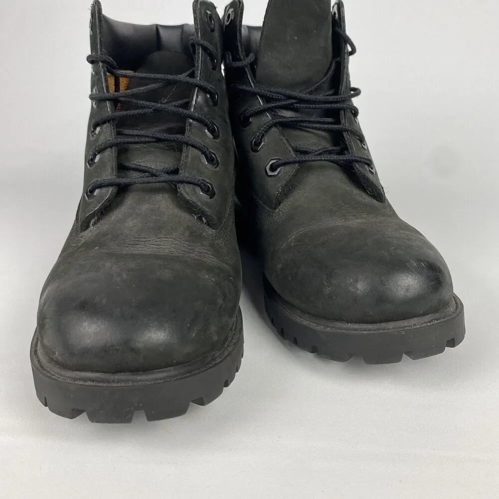 Timberland Junior 6-Inch Premium Size 5 M Black Nubuck Boots Waterproof‎ 12907
